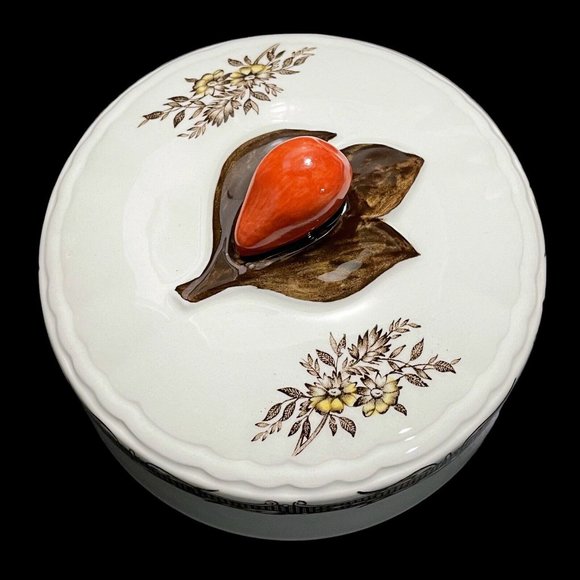 Vintage 1960s Wood & Sons England Rosedale Butter Dish Ironstone Hand Engraved - Picture 8 of 11